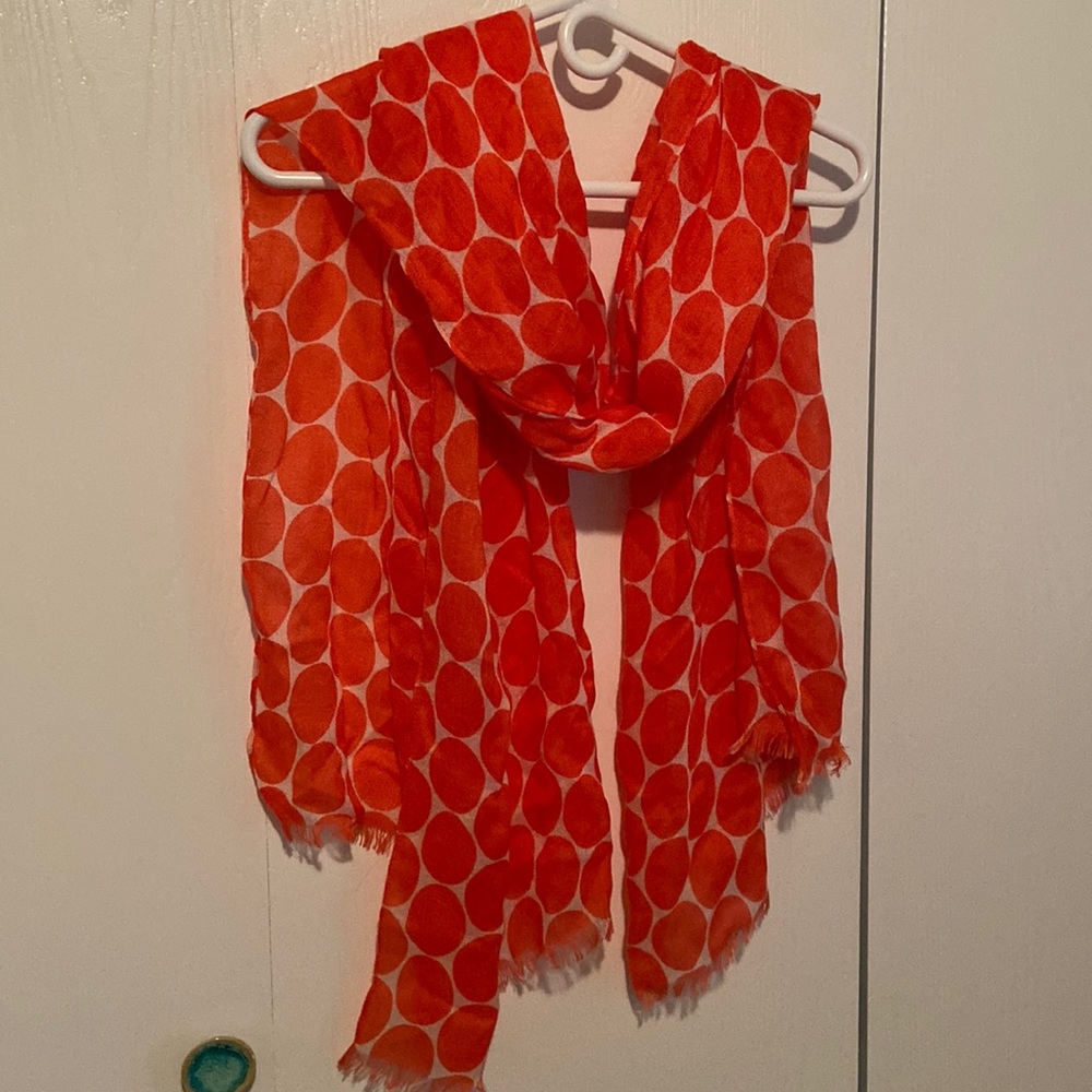 Orange Polka Dot scarf